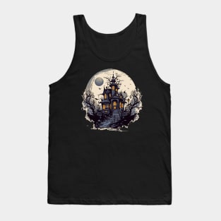 Spooky Haunted Mansion Halloween Tank Top